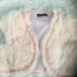 Genuine Real Fur Vest | Fully Lined | Blush Pink